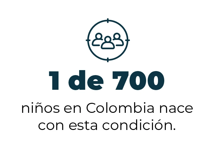 1 de 700 niños en Colombia nace con esta condición.