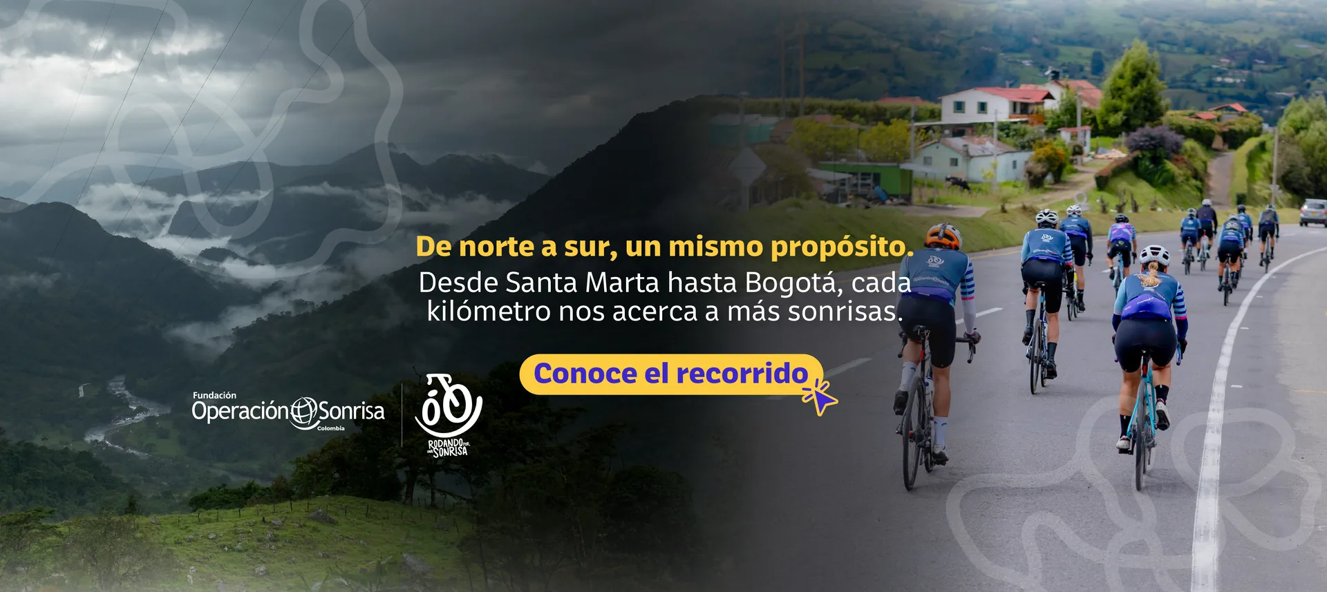 De norte a sur, un mismo propósito. Desde Santa Marta hasta Bogotá, cada kilómetro nos acerca a más sonrisas.